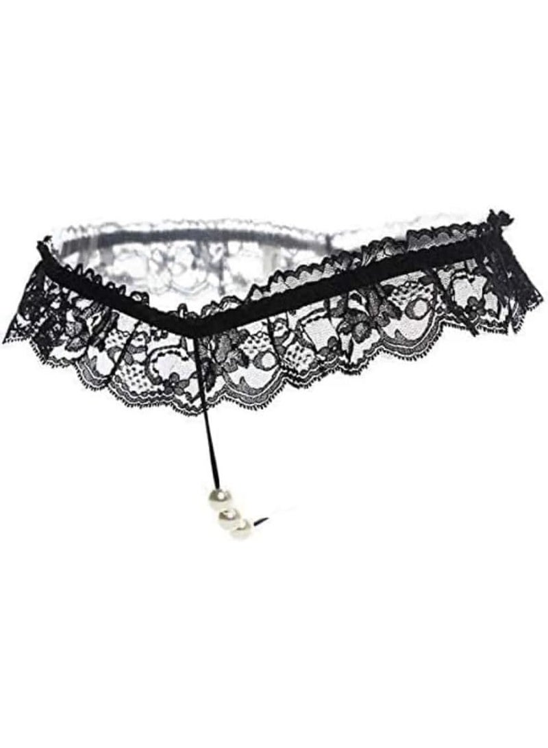 Sexy Women's Lace Floral Lingerie with Elegant Bow in the Middle - Distinctive Feminine Underwear - Image 2